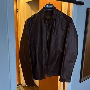 Schott NYC brown leather jacket.  Size M.  Brand new condition, never worn